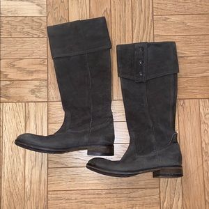 Gray-Green Vero Cuoio Italian Suede Boots